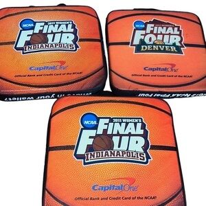 Capital One NCAA women’s Final Four Seat cushions with handle Set of 3